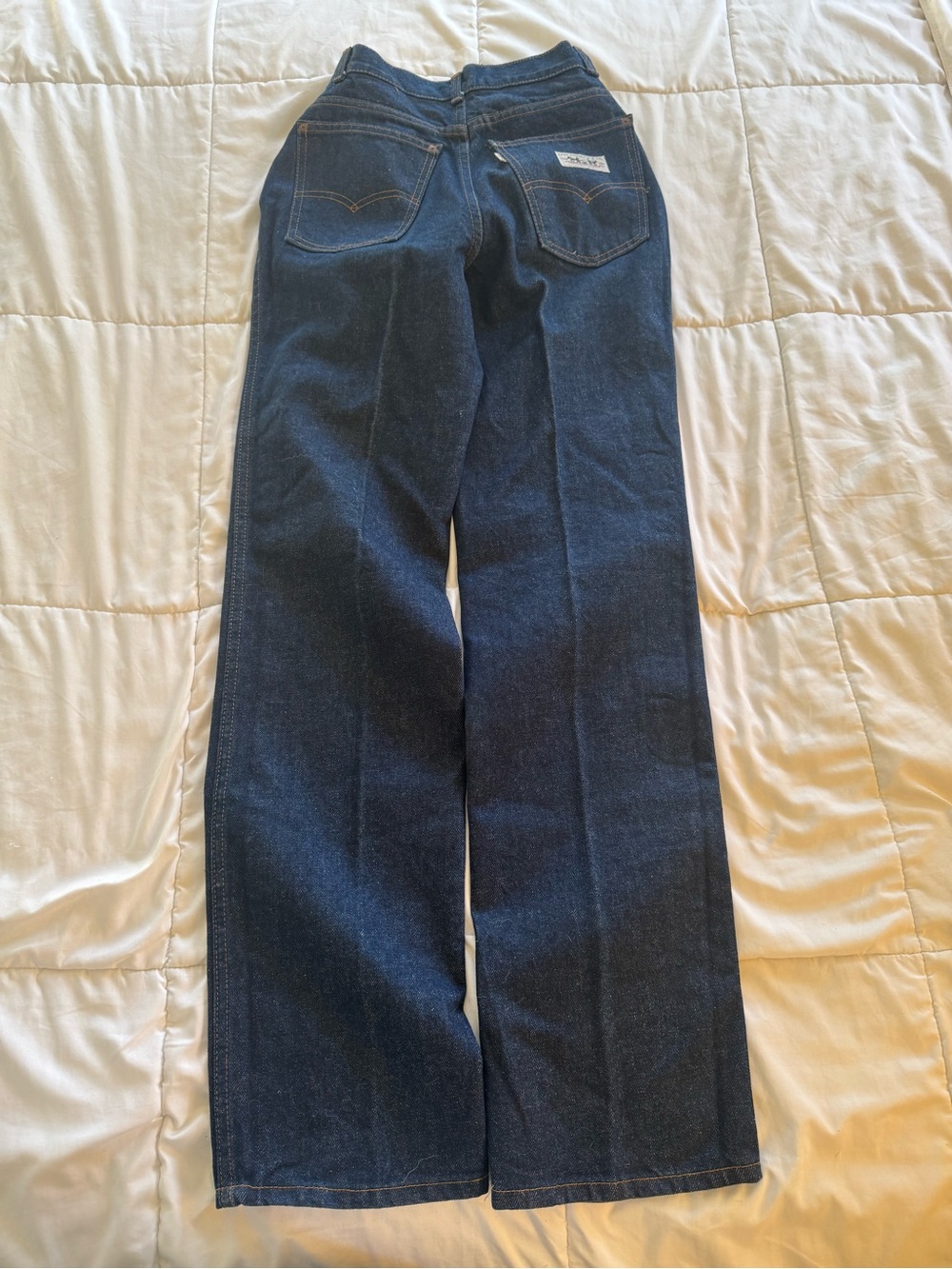 NWT Vintage 1977 Levi's Pre-Washed Dark Denim Straight Leg Jeans Womens 12 - Picture 5 of 8